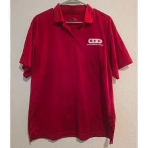H.E.B. Uniform Polo Shirt Women's  XL Red Short Sleeve Work Grocery Shirt HEB